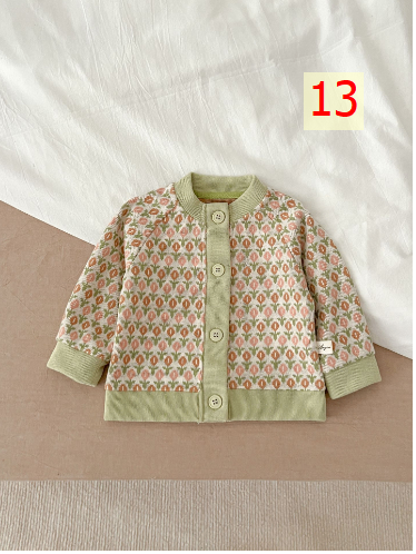 24HA267.24 - ÁO CARDIGAN LEN SIZE NHÍ CHO BÉ