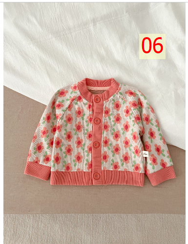 24HA267.24 - ÁO CARDIGAN LEN SIZE NHÍ CHO BÉ
