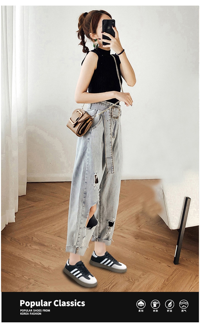 24HA277.14 - GIÀY THỂ THAO 3 SỌC NỮ