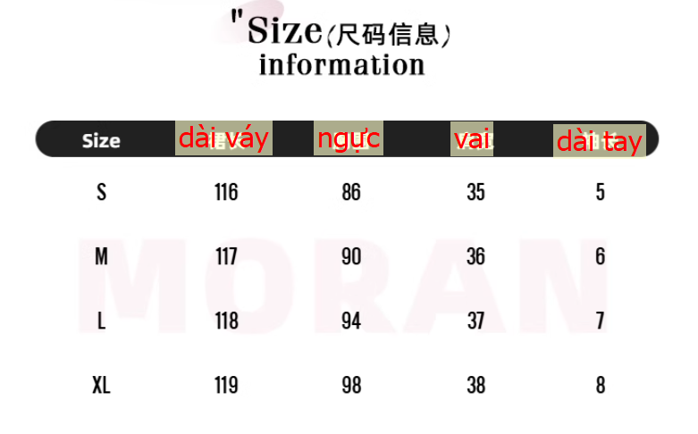 24HA277.32 - VÁY TIỂU THƯ HÃNG MORAN