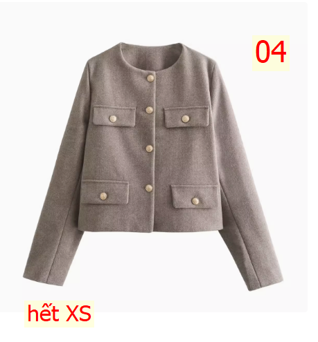 24HA287.12 - ÁO BLAZER NGẮN THỜI TRANG HÃNG KASLEAD