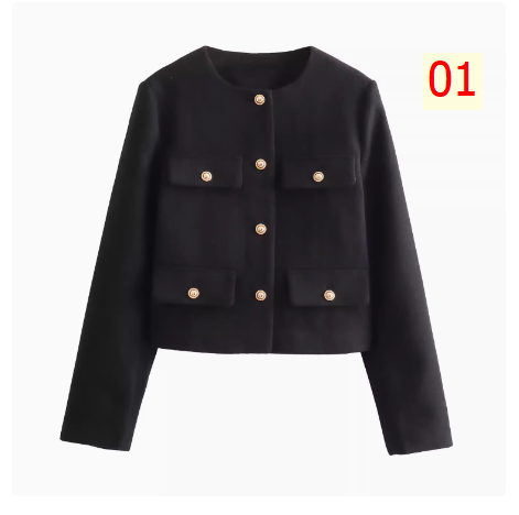 24HA287.12 - ÁO BLAZER NGẮN THỜI TRANG HÃNG KASLEAD