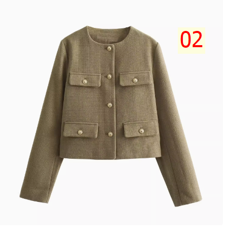24HA287.12 - ÁO BLAZER NGẮN THỜI TRANG HÃNG KASLEAD