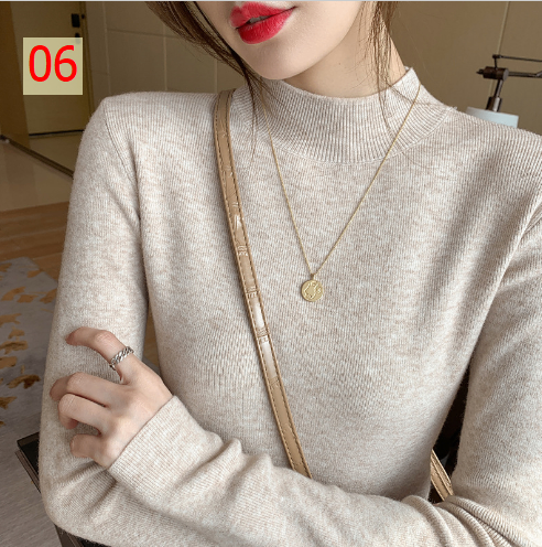 24HA287.22 - ÁO LEN GIỮ NHIỆT NỮ CỔ 3 PHÂN