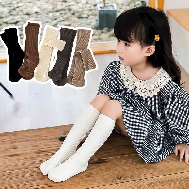 24HA287.19 - SET 5 ĐÔI TẤT DÀI CHO BÉ 2-8 TUỔI