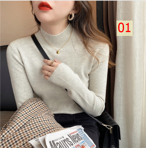 24HA287.22 - ÁO LEN GIỮ NHIỆT NỮ CỔ 3 PHÂN
