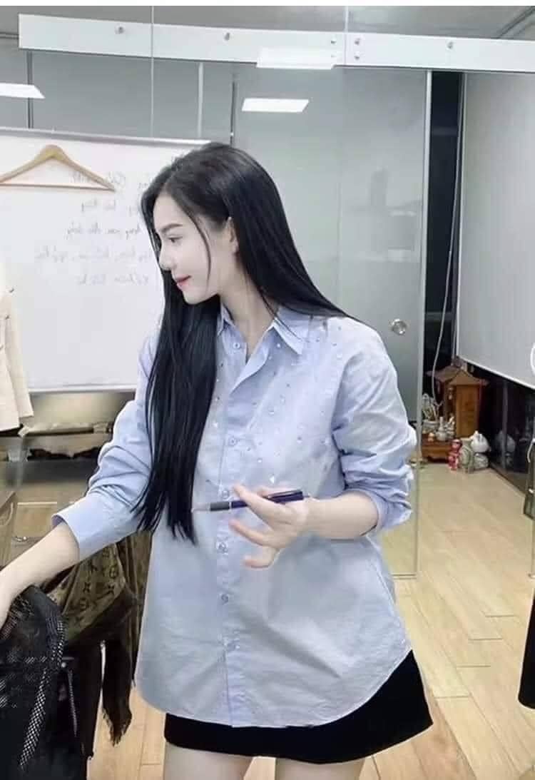 24HA297.32 - ÁO SƠ MI ĐÍNH CƯỜM KASLEAD