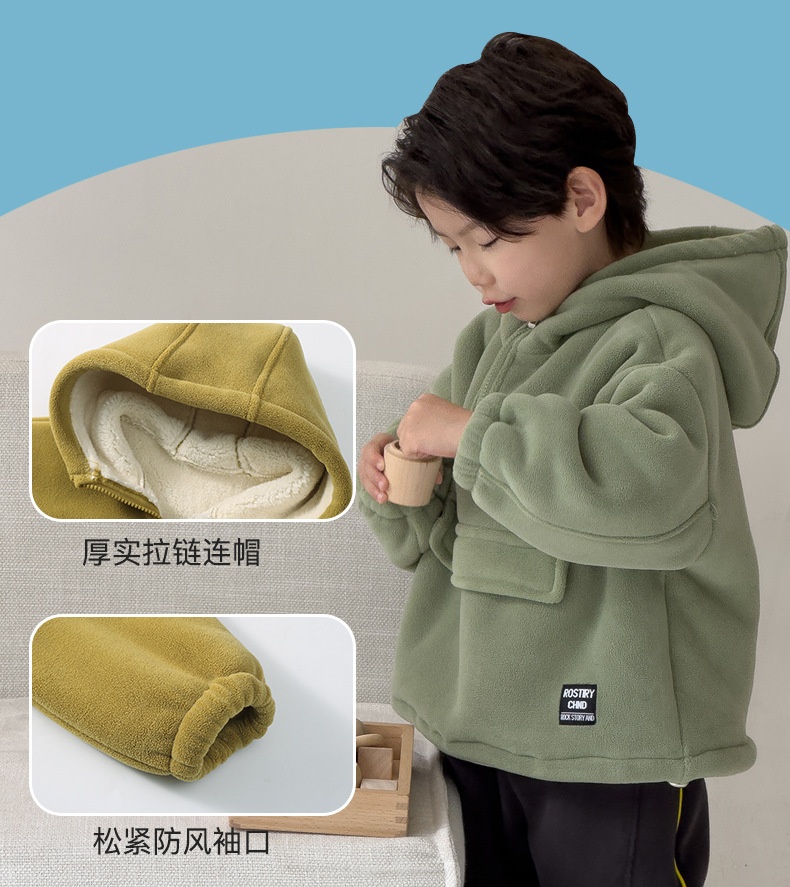 24HA297.15 - ÁO NỈ FULL LÔNG CỪU HÃNG ELEPHANT CHO BÉ