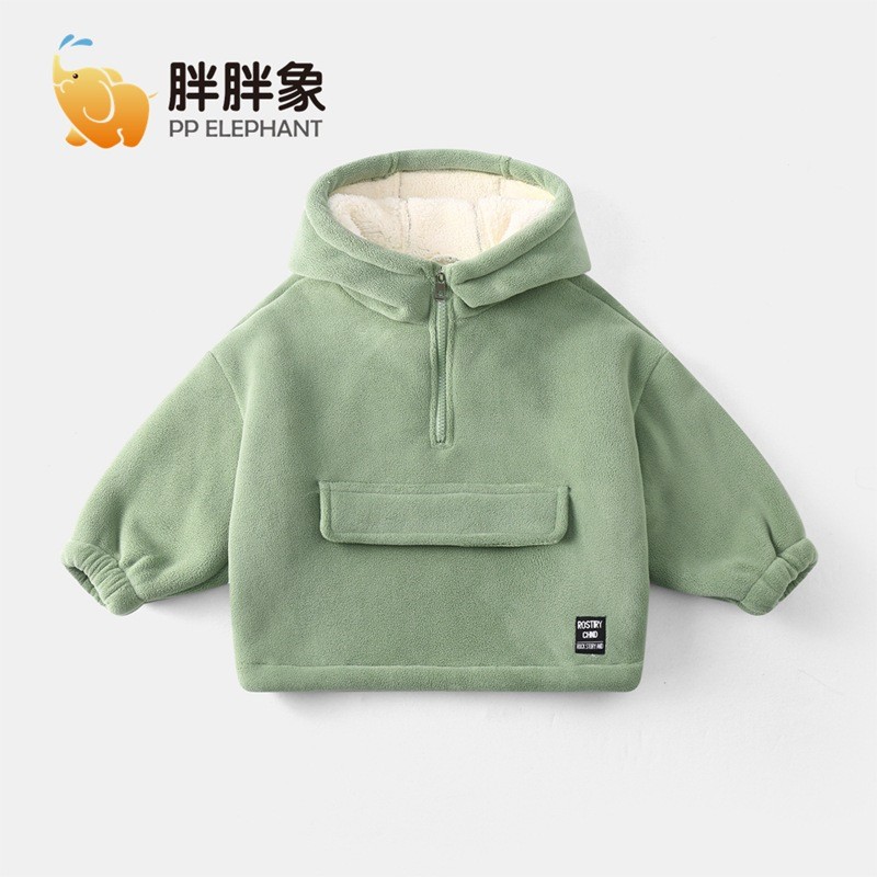 24HA297.15 - ÁO NỈ FULL LÔNG CỪU HÃNG ELEPHANT CHO BÉ