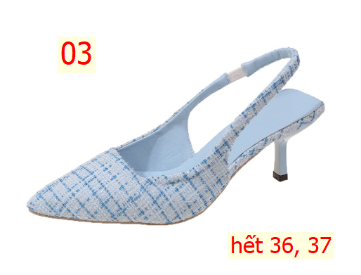 24HA297.13 - CAO GÓT MŨI NHỌN HỞ GÓT HOẠ TIẾT KẺ