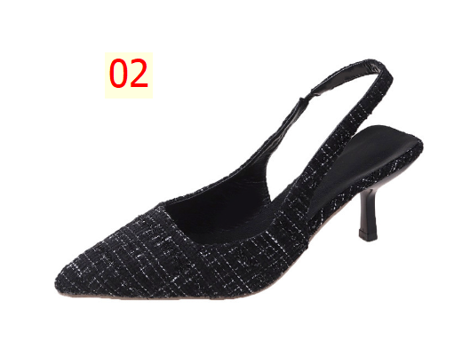 24HA297.13 - CAO GÓT MŨI NHỌN HỞ GÓT HOẠ TIẾT KẺ