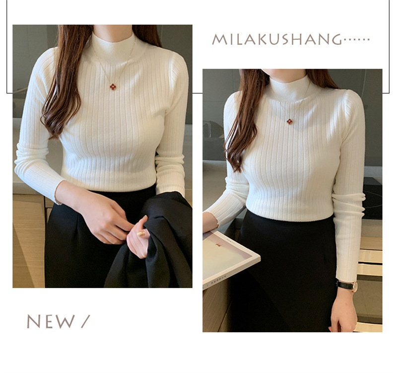 24HA317.03 - ÁO LEN CỔ 3 PHÂN NỮ