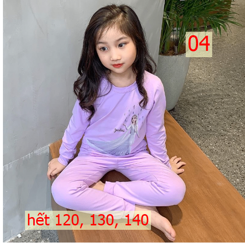 24HA317.08 - BỘ DÀI TAY ELSA MẶC NHÀ CHO BÉ
