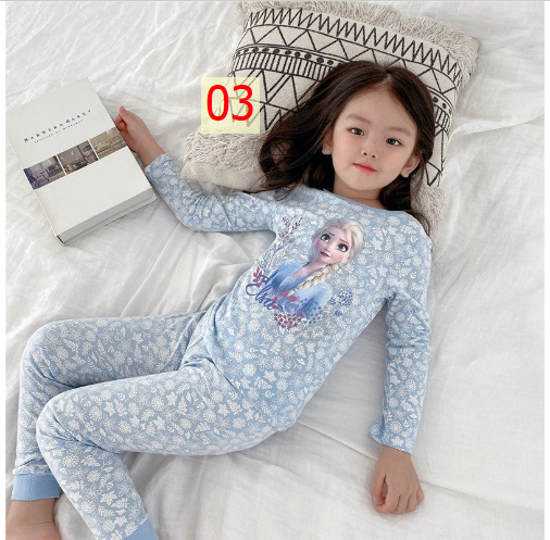24HA317.08 - BỘ DÀI TAY ELSA MẶC NHÀ CHO BÉ