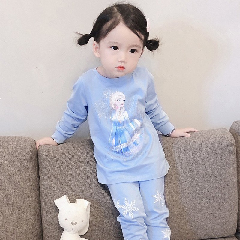 24HA317.08 - BỘ DÀI TAY ELSA MẶC NHÀ CHO BÉ