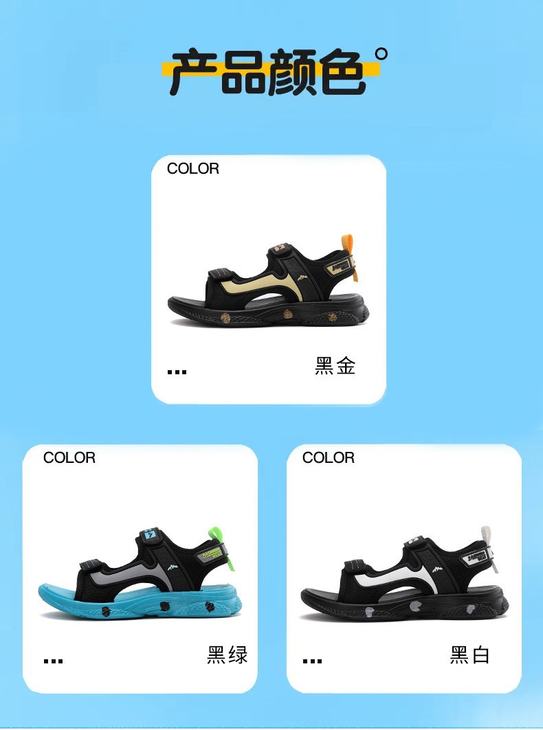 24HA28.15 - SANDAL BÉ TRAI ĐẾ MỀN CHỐNG TRƠN TRƯỢT