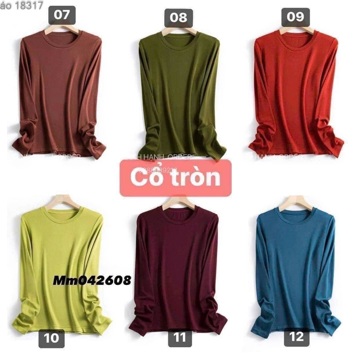 24HA38.28 - ÁO GIỮ NHIỆT NỮ CỔ TRÒN