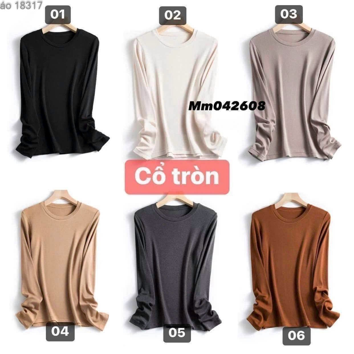 24HA38.28 - ÁO GIỮ NHIỆT NỮ CỔ TRÒN