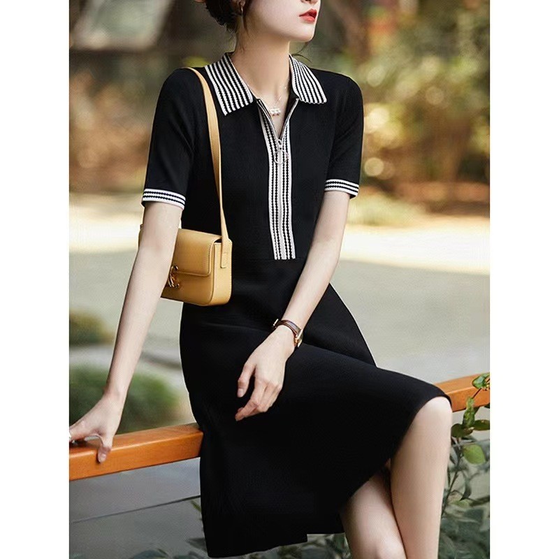 24HA48.22 - VÁY LEN CỔ KẺ