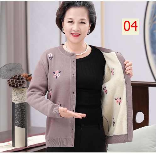 24HA58.31 - CARDIGAN LÓT LÔNG TRUNG NIÊN