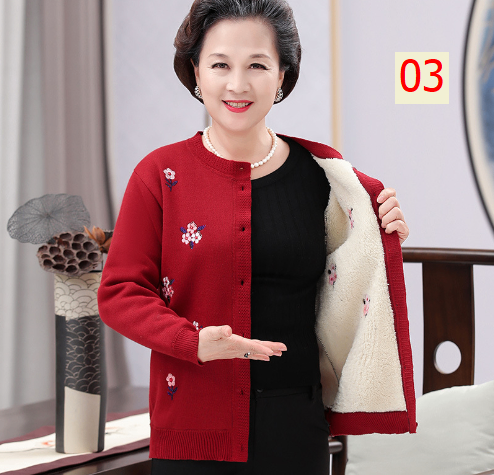 24HA58.31 - CARDIGAN LÓT LÔNG TRUNG NIÊN