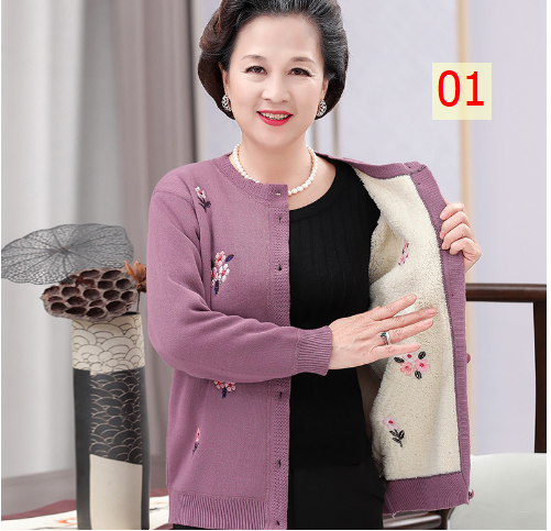24HA58.31 - CARDIGAN LÓT LÔNG TRUNG NIÊN