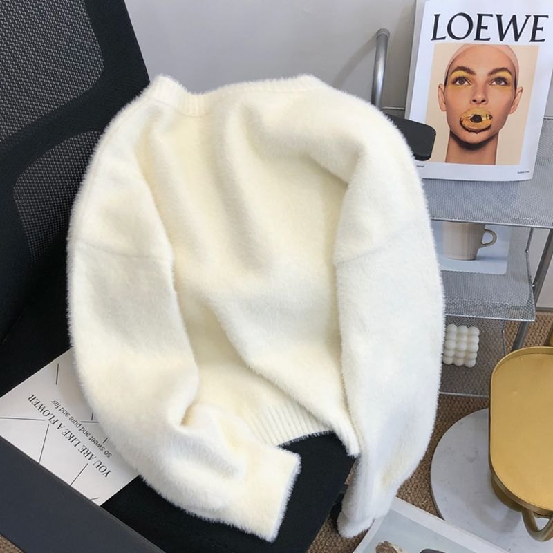 24HA68.04 - ÁO CARDIGAN LEN LÔNG THỎ