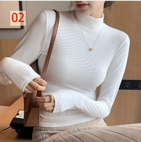 24HA68.27 - ÁO DỆT KIM CỔ CAO GIỮ NHIỆT