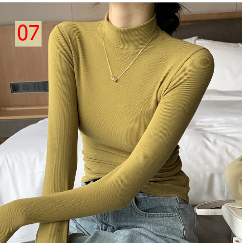 24HA68.27 - ÁO DỆT KIM CỔ CAO GIỮ NHIỆT