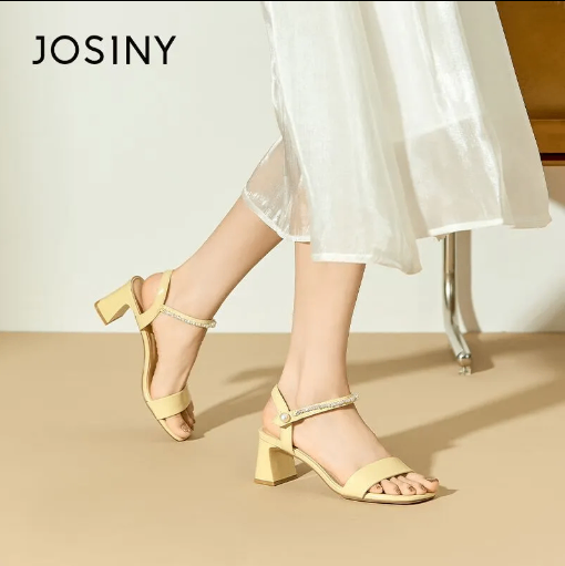 24HA68.26 - SANDAL ĐÍNH ĐÁ NGỌC TRAI JOSINY FULL TÚI HỘP