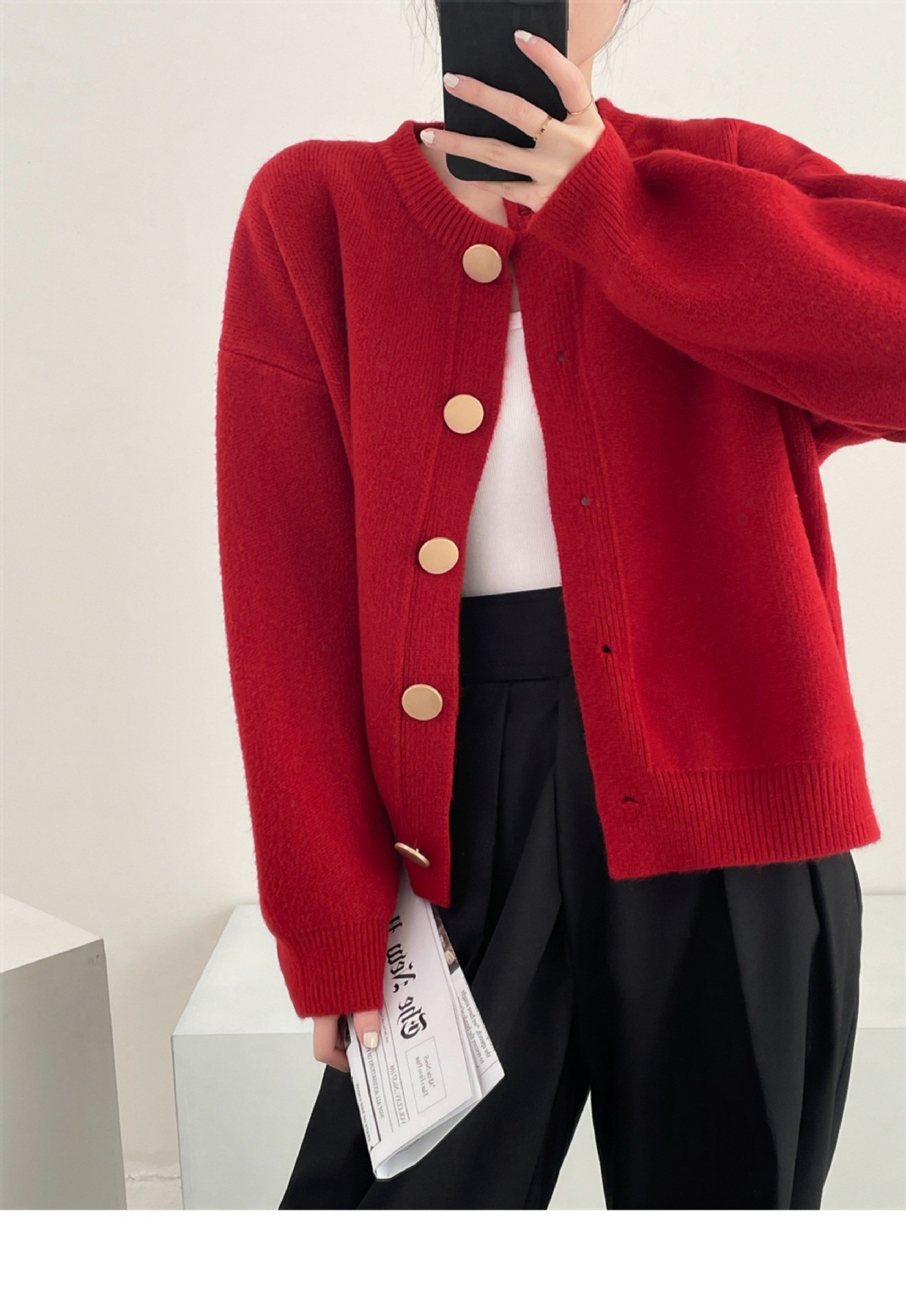 24HA98.15 - ÁO CARDIGAN LEN NỮ
