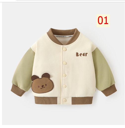 24HA108.16 - KHOÁC NỈ BOMBER HÌNH CON VẬT NHÀ CUTE PANDA’S