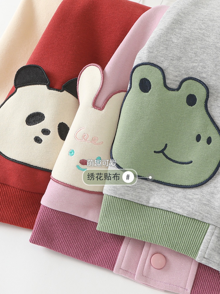 24HA108.16 - KHOÁC NỈ BOMBER HÌNH CON VẬT NHÀ CUTE PANDA’S