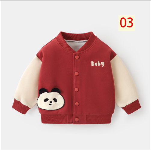 24HA108.16 - KHOÁC NỈ BOMBER HÌNH CON VẬT NHÀ CUTE PANDA’S