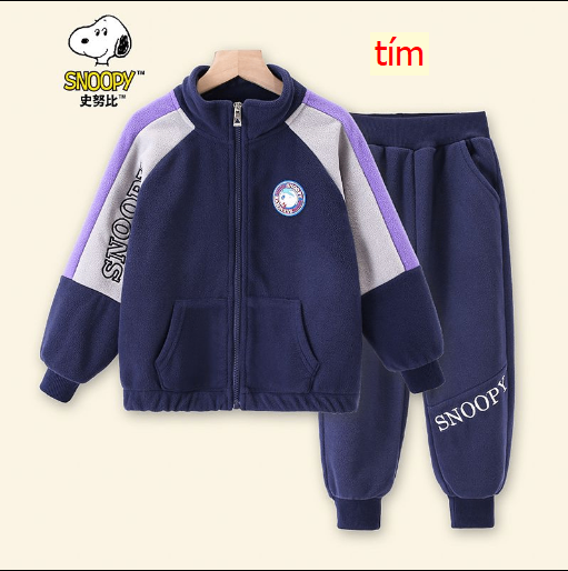 24HA118.29 - BỘ NỈ SNOOPY CHO BÉ