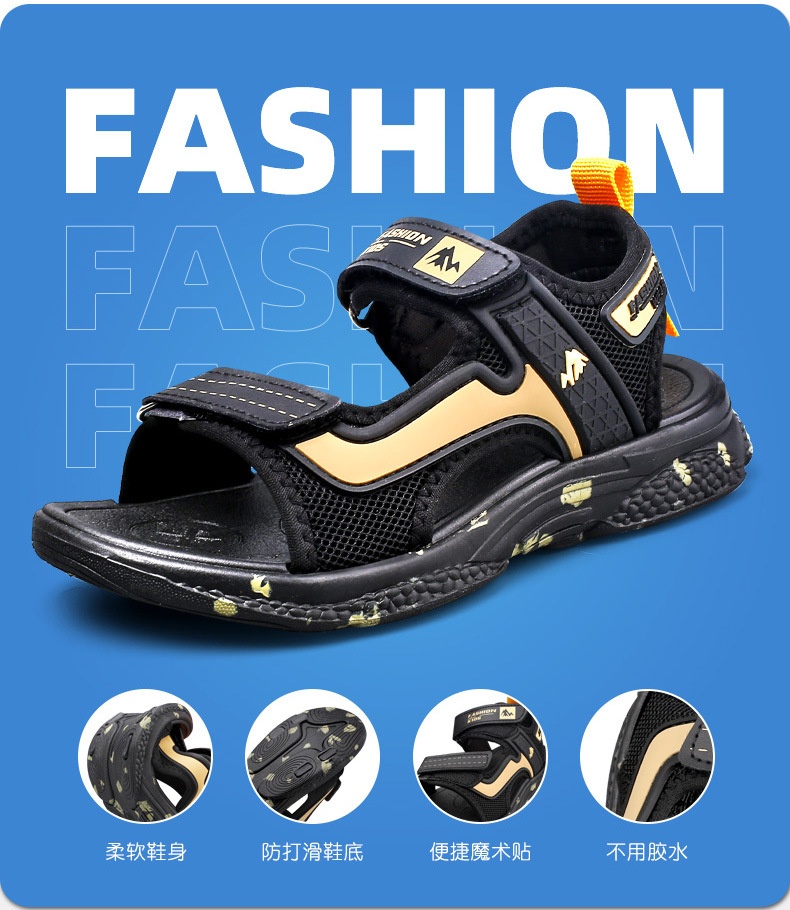 24HA118.07 - SANDAL BÉ TRAI CHỐNG TRƠN TRƯỢT