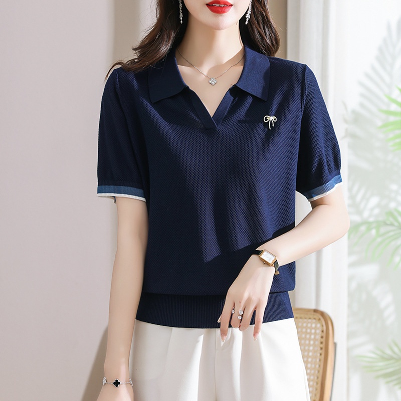 24HA128.20 - ÁO POLO LEN CỘC NỮ