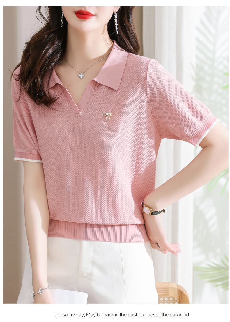 24HA128.20 - ÁO POLO LEN CỘC NỮ