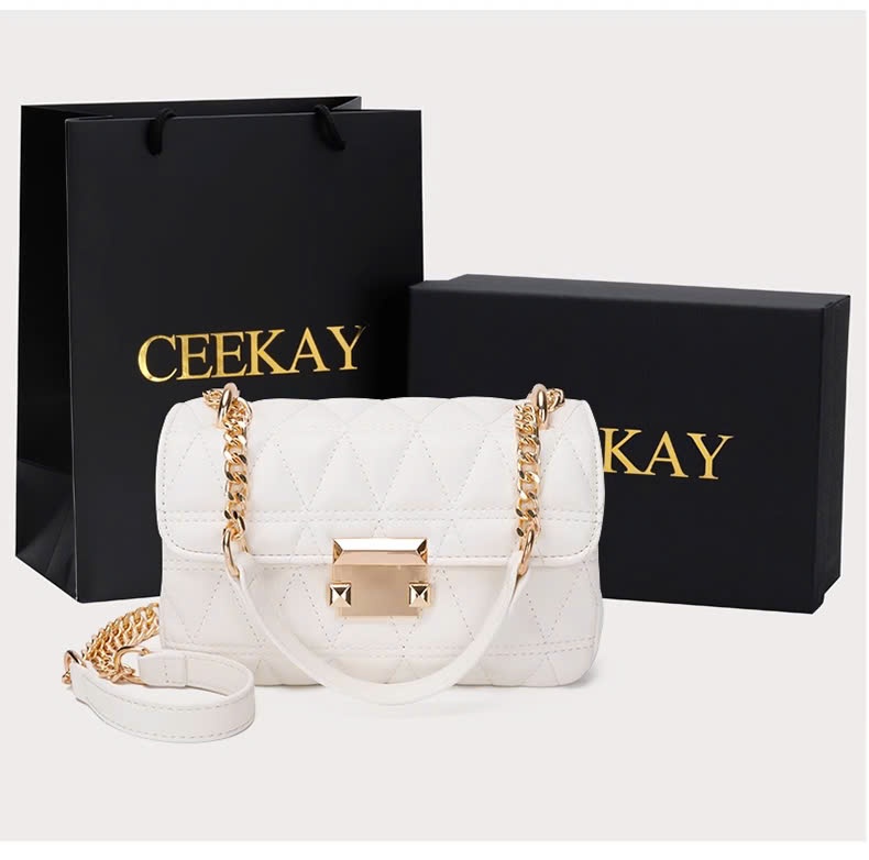 24HA148.04 - TÚI XÁCH DÂY XÍCH HÃNG CEEKEY FULLBOX
