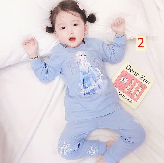 24HA148.11 - BỘ DÀI TAY ELSA MẶC NHÀ CHO BÉ