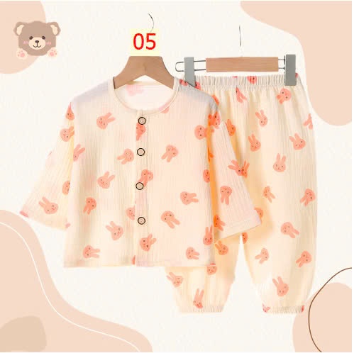24HA148.20 - BỘ MẶC NHÀ CHẤT XÔ MUSLIN