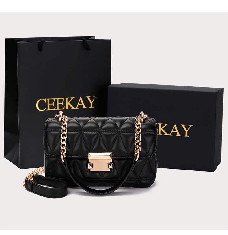 24HA148.04 - TÚI XÁCH DÂY XÍCH HÃNG CEEKEY FULLBOX