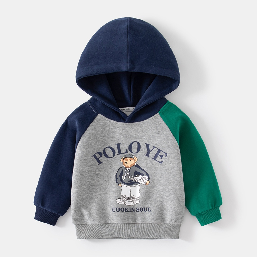 24HA158.26 - ÁO NỈ HODDIE HÌNH GẤU KACADY CHO BÉ