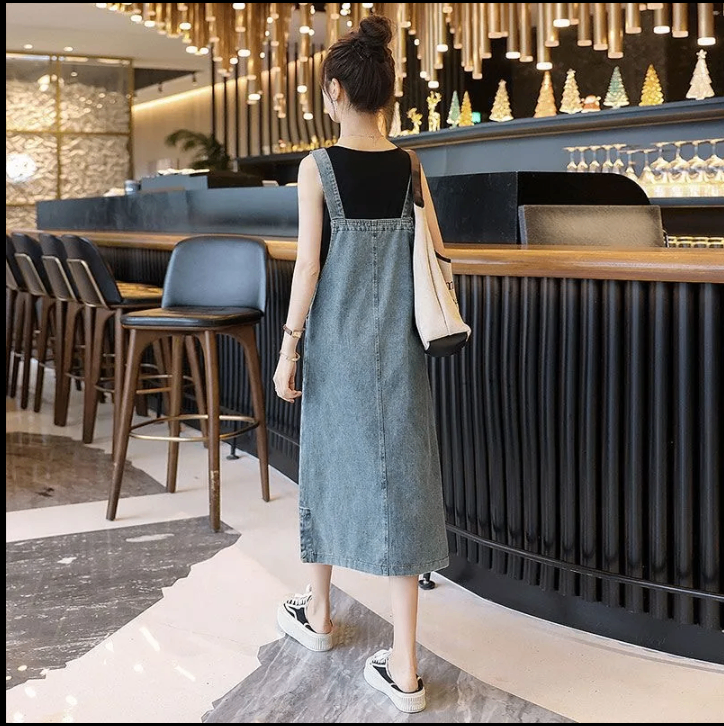 24HA168.13 - VÁY YẾM JEAN NỮ