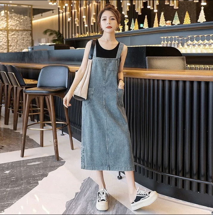 24HA168.13 - VÁY YẾM JEAN NỮ