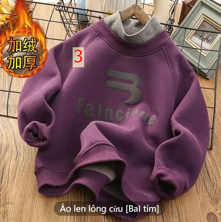 24HA168.05 - ÁO NỈ LÓT LÔNG CHO BÉ TRAI