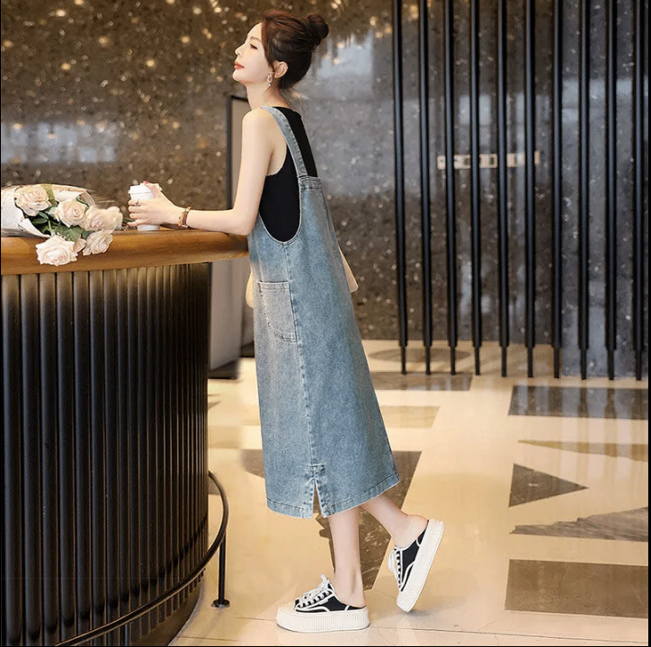24HA168.13 - VÁY YẾM JEAN NỮ