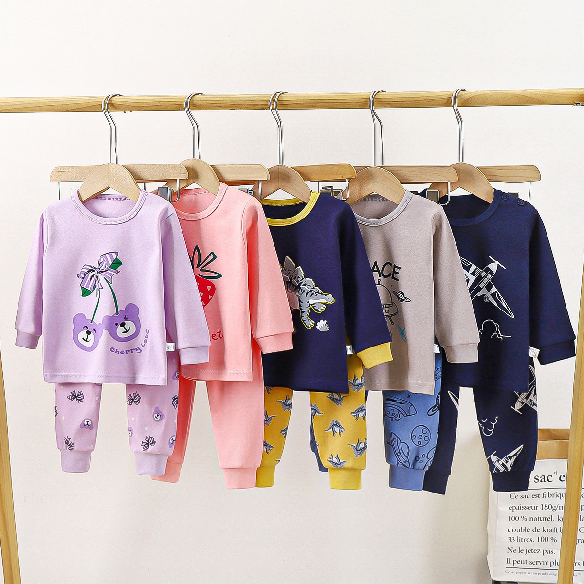 24HA178.23 - SET 2 BỘ COTTON MẶC NHÀ CHO BÉ