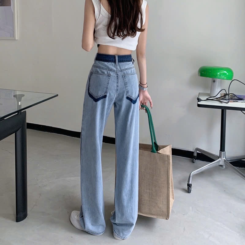 24HA198.09 - QUẦN JEAN ỐNG RỘNG NỮ
