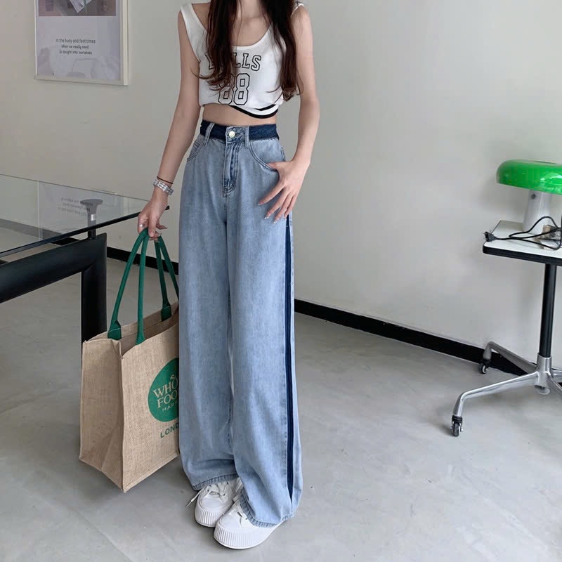 24HA198.09 - QUẦN JEAN ỐNG RỘNG NỮ